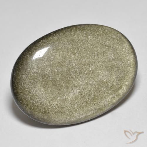 Obsidienne Marron noir naturelle ovale, 36.33 ct, Opaque