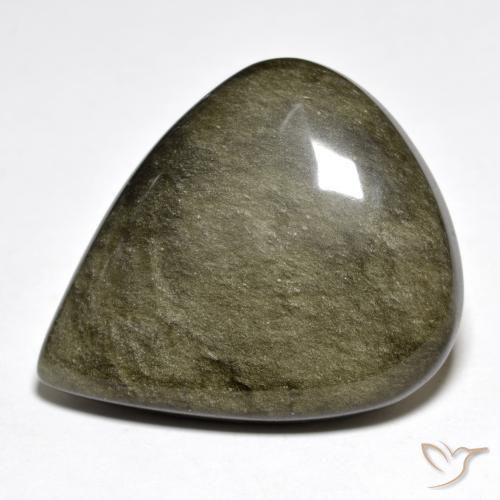 Obsidienne Marron noir naturelle En forme de poire, 42.04 ct, Opaque