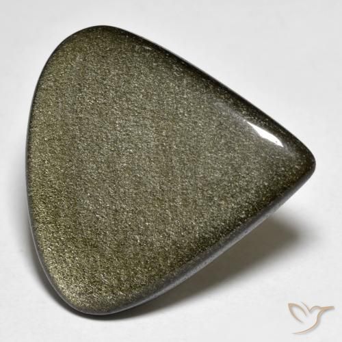 Obsidienne Marron noir naturelle En forme de poire, 27.06 ct, Opaque