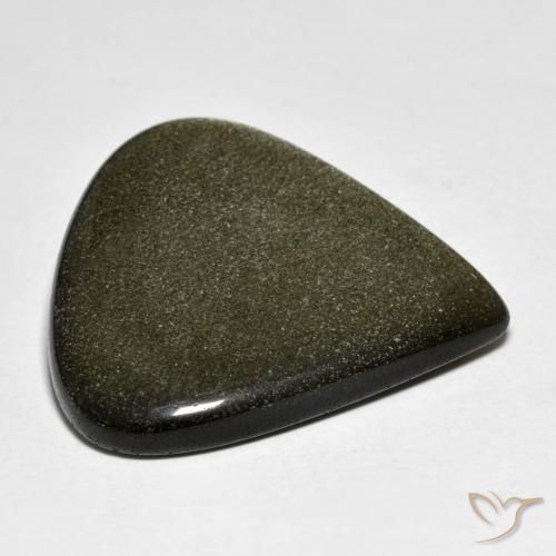 Obsidienne Marron noir naturelle En forme de poire, 27.06 ct, Opaque
