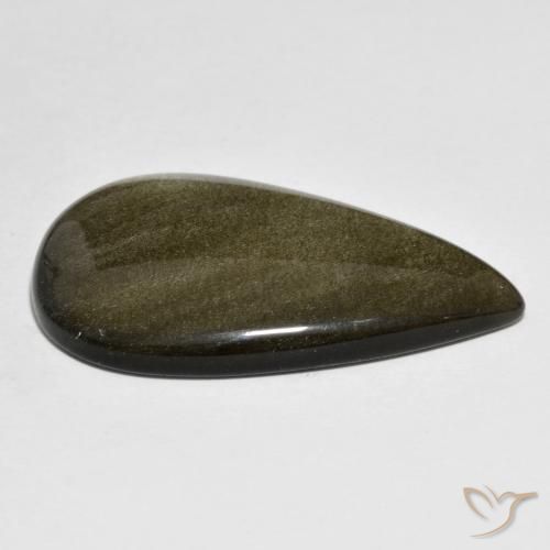 Obsidienne Multicolore naturelle En forme de poire, 21.31 ct, Opaque