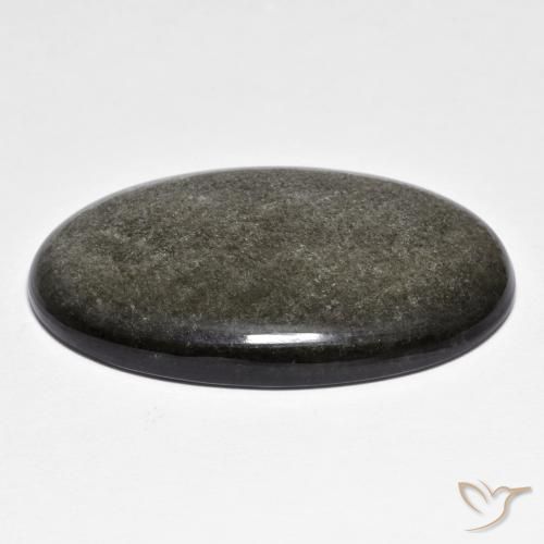 Obsidienne Gris léger naturelle ovale, 31.03 ct, Opaque