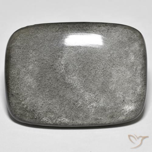 Obsidienne Gris léger naturelle Coussin, 32.84 ct, Opaque