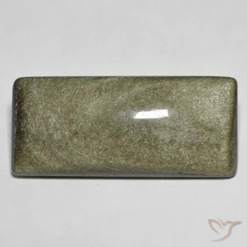 Obsidienne Noir avec reflets dorés naturelle Baquette, 22.63 ct, Opaque
