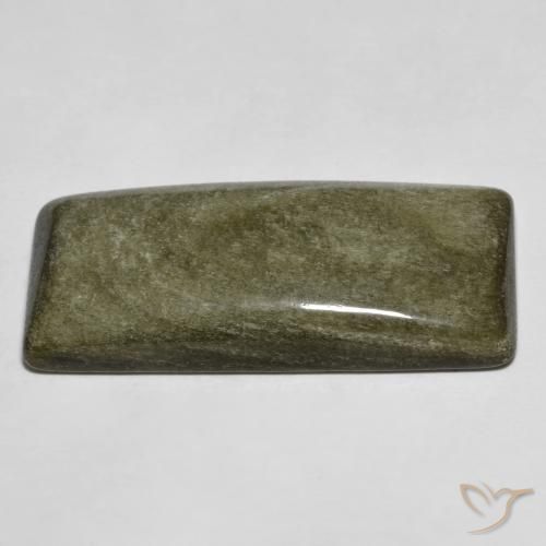Obsidienne Noir avec reflets dorés naturelle Baquette, 22.63 ct, Opaque