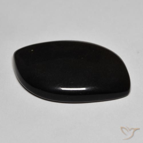 Obsidienne Noir avec reflets dorés naturelle Fantaisie, 17.74 ct, Opaque