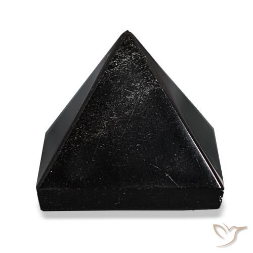 Obsidienne Noir avec lignes grises naturelle Carré, 80.17 ct, Opaque