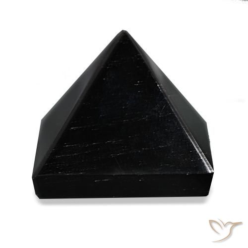 Obsidienne Noir avec lignes grises naturelle Carré, 64.79 ct, Opaque