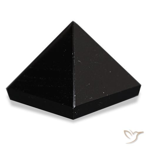 Obsidienne Noir avec lignes grises naturelle Carré, 64.79 ct, Opaque