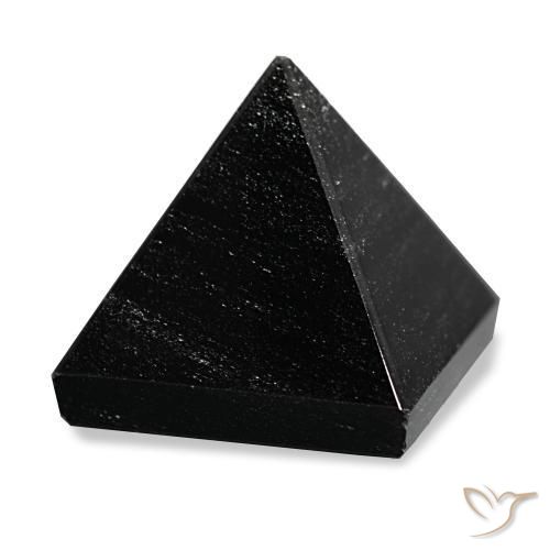 Obsidienne Noir avec lignes grises naturelle Carré, 77.47 ct, Opaque