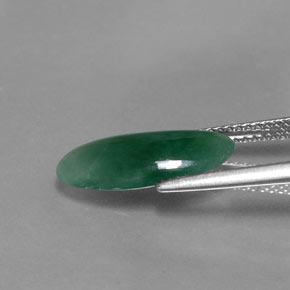 Jade d'omphacite vert naturelle forme fantaisie, 3,52 ct, translucide