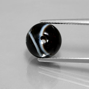 Onyx Noire naturelle Sphère / Boule, 6.94 ct, Opaque