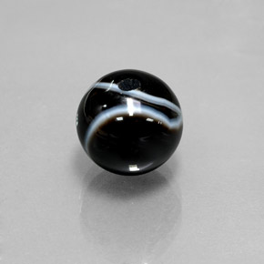 Onyx Noire naturelle Sphère / Boule, 6.94 ct, Opaque