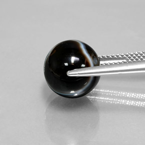 Onyx Noire naturelle Sphère / Boule, 6.94 ct, Opaque