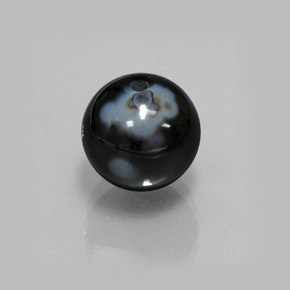 Onyx noir naturelle sphère / boule, 7,24 ct, opaque
