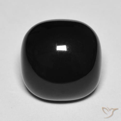 Onyx Noire naturelle Coussin, 4.74 ct, Opaque