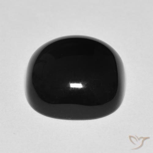 Onyx Noire naturelle Coussin, 4.74 ct, Opaque