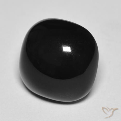 Onyx Noire naturelle Coussin, 4.51 ct, Opaque