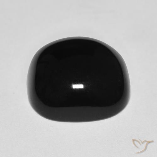 Onyx Noire naturelle Coussin, 4.51 ct, Opaque
