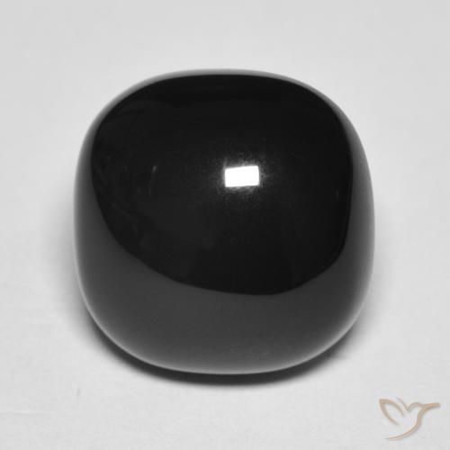 Onyx Noire naturelle Coussin, 4.81 ct, Opaque