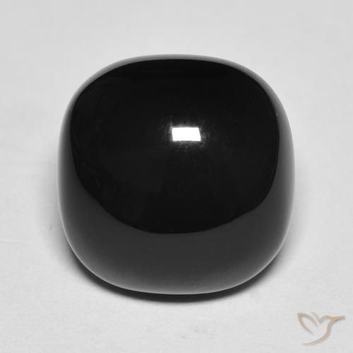 Onyx Noire naturelle Coussin, 4.78 ct, Opaque
