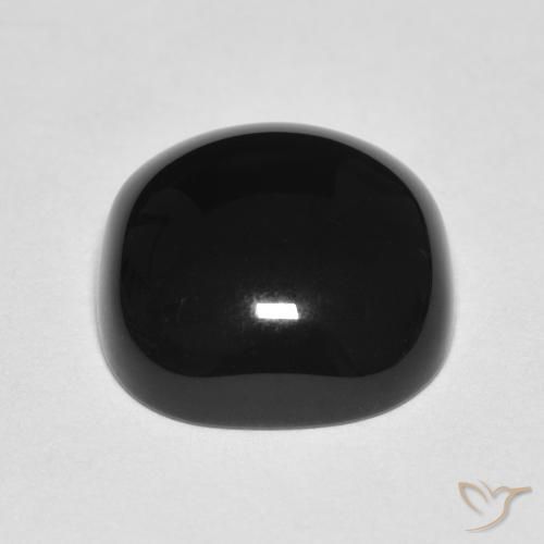Onyx Noire naturelle Coussin, 4.78 ct, Opaque