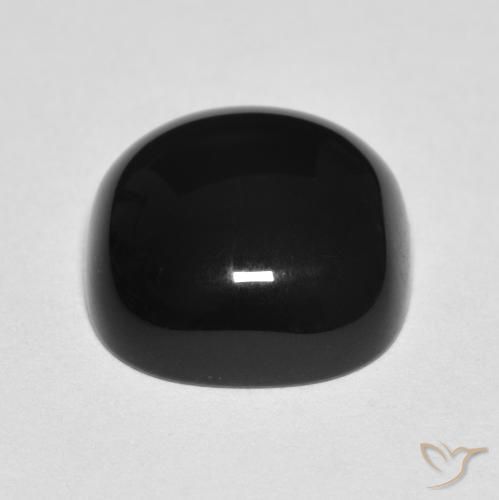 Onyx Noire naturelle Coussin, 4.87 ct, Opaque