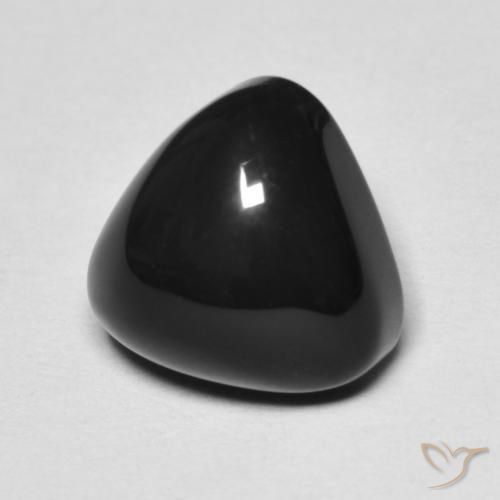Onyx Noire naturelle Trillion, 3.35 ct, Opaque