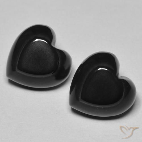 Shop natural 8.67ct Noire Onyx gems, Cœur, from Sri Lanka at GemSelect. In stock, global shipping!