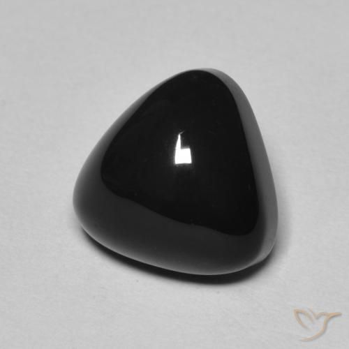 Onyx Noire naturelle Trillion, 3.30 ct, Opaque