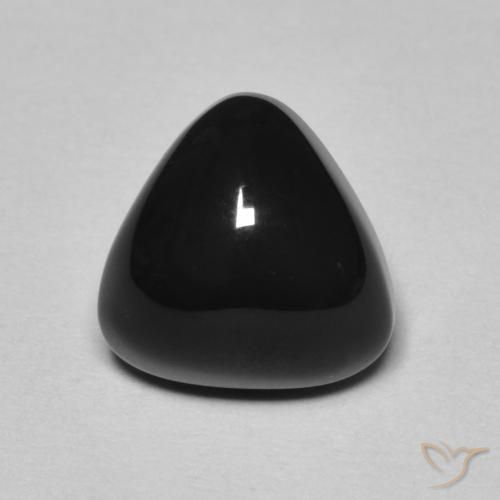 Onyx Noire naturelle Trillion, 3.16 ct, Opaque