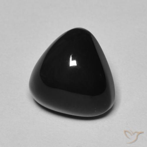 Onyx Noire naturelle Trillion, 3.16 ct, Opaque