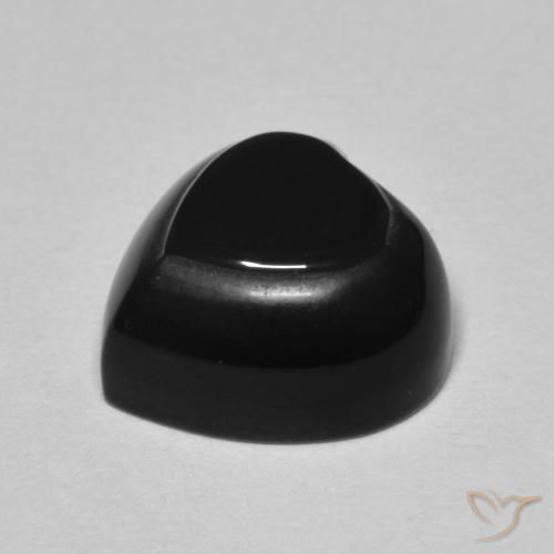 Onyx Noire naturelle Cœur, 4.30 ct, Opaque
