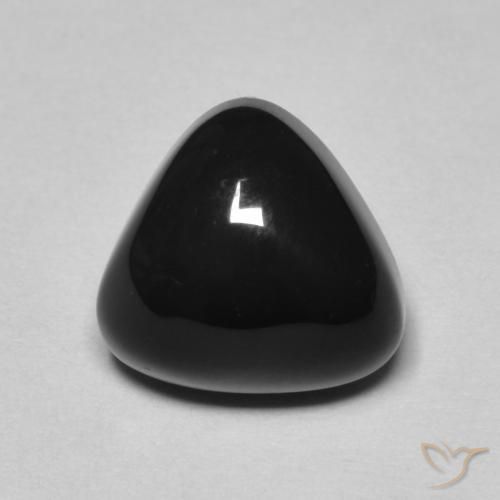 Onyx Noire naturelle Trillion, 3.35 ct, Opaque
