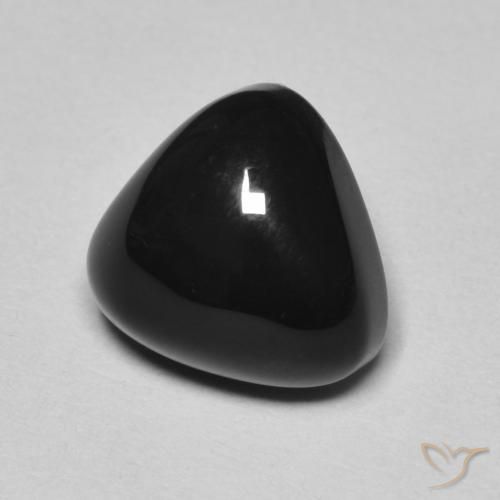 Onyx Noire naturelle Trillion, 3.35 ct, Opaque