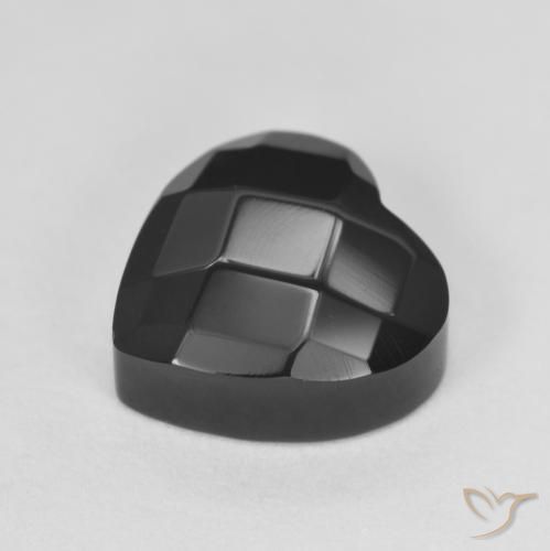 Onyx Noire naturelle Cœur, 4.26 ct, Opaque