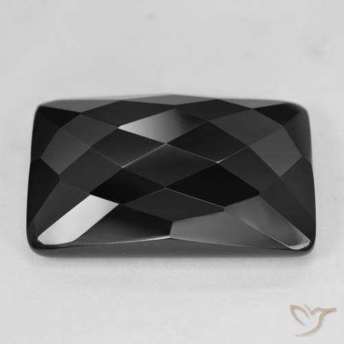 Onyx Noire naturelle Coussin, 33.59 ct, Opaque