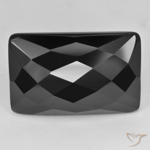 Onyx Noire naturelle Coussin, 33.59 ct, Opaque