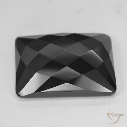 Onyx Noire naturelle Baquette, 26.38 ct, Opaque