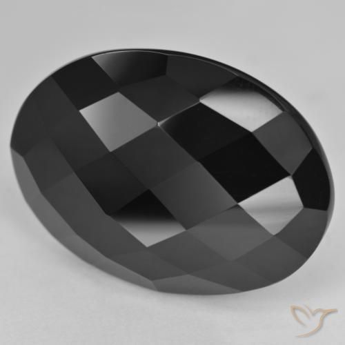 Onyx Noire naturelle ovale, 33.29 ct, Opaque