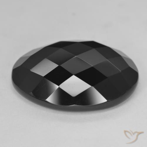 Onyx Noire naturelle ovale, 24.74 ct, Opaque