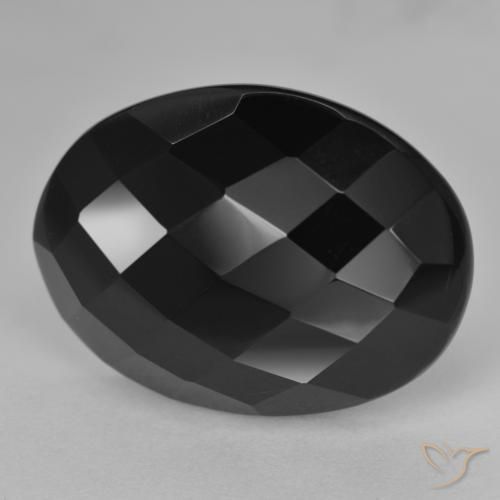 20.56ct Naturel Noire Onyx, ovale, Opaque