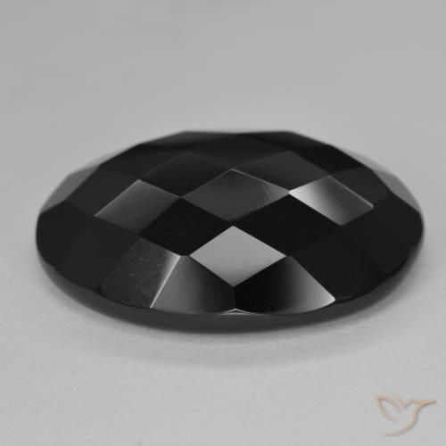 Onyx Noire naturelle ovale, 20.56 ct, Opaque