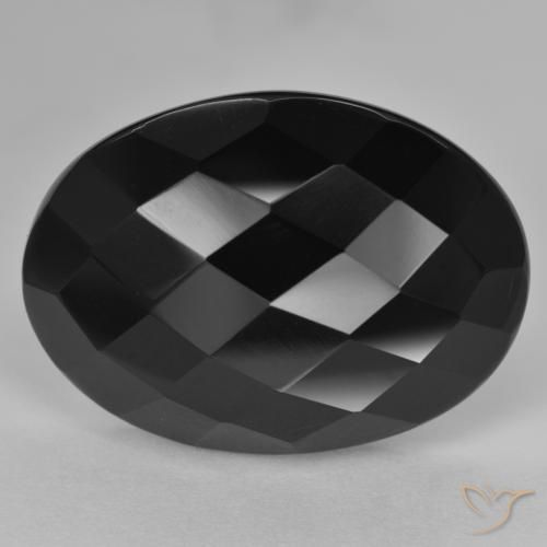 Onyx Noire naturelle ovale, 20.56 ct, Opaque