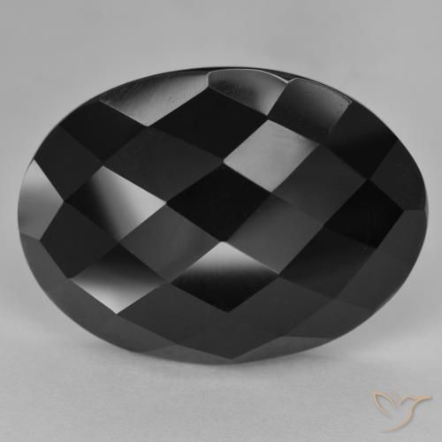 Onyx Noire naturelle ovale, 27.22 ct, Opaque
