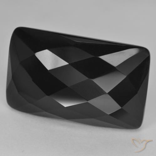 24.81ct Naturel Noire Onyx, Coussin, Opaque