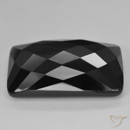 Onyx Noire naturelle Coussin, 24.81 ct, Opaque