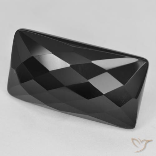 Onyx Noire naturelle Baquette, 22.75 ct, Opaque