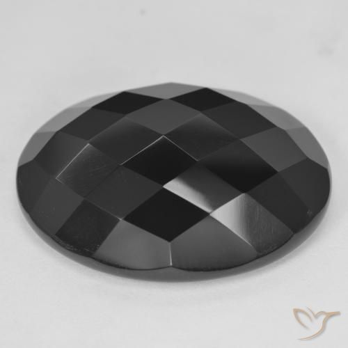 28.87ct Naturel Noire Onyx, ovale, Opaque