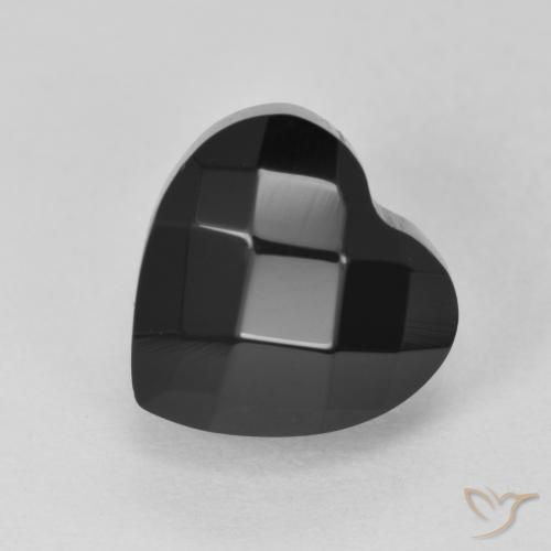 4.20ct Naturel Noire Onyx, Cœur, Opaque